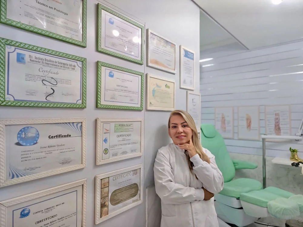 Ivone Teodoro na clínica Pés em Forma
